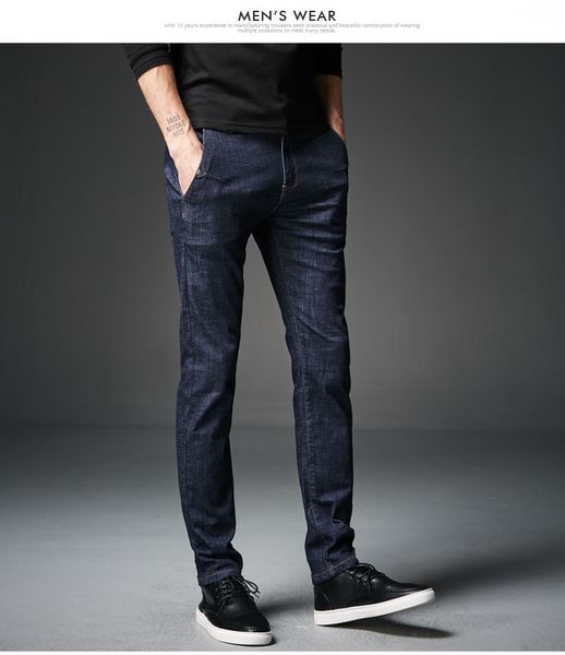 

dark blue elastic popular logo men's trousers linye1147