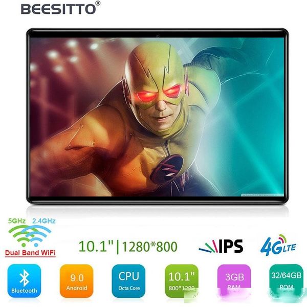 

2020 google play android 9.0 os 10 inch tablet 4g octa core 64gb emmc storage 5g wifi 1280x800 ips kids gift tablets 10 10.1