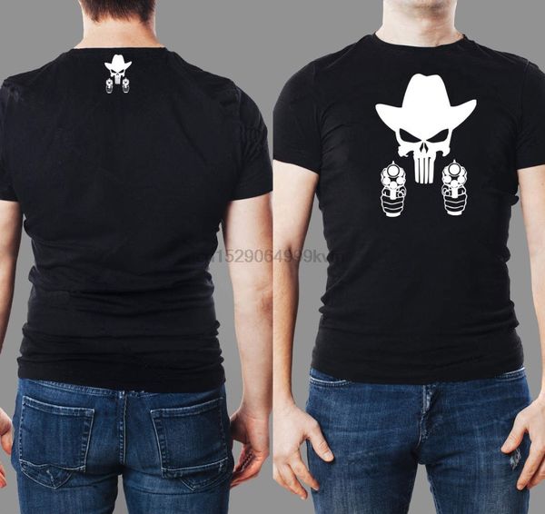 

punisher cowboy 2nd amendment gun pistol patriotic short sleeve 2020 new 100% cotton men clothing plus size t shirts