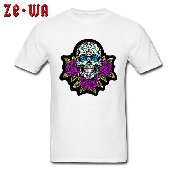 

purple rose sugar skulls faddish tshirt new styling famous brand 3d print skull t shirt for guys awesome tees