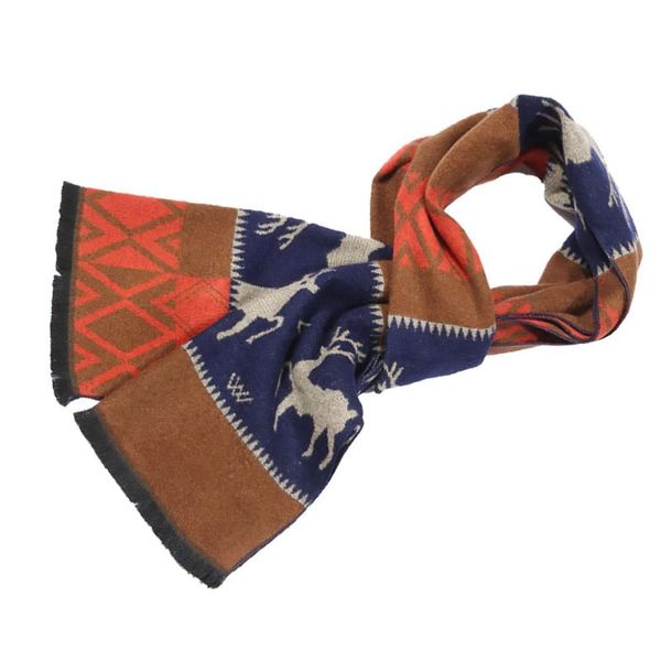 

1pc deer scarf xmas christmas winter scarf for girl children, Blue;gray