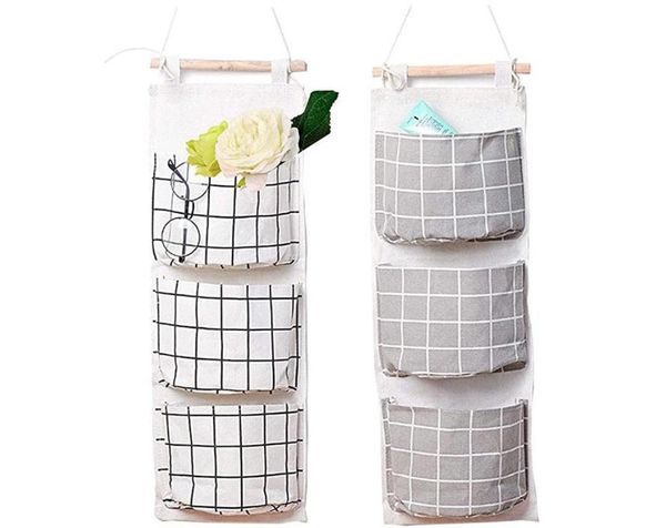 

wall mounted 3 bags storage bag kitchen supplies fluid systems multilayer bags housekeeping home storage clip new