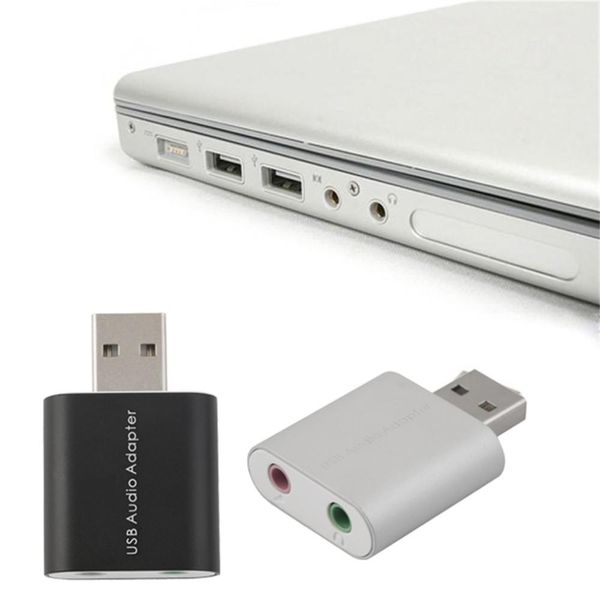 

csd-2002s universal external usb 2.0 7.1 ch channel virtual audio sound card adapter aluminum converter for macbook tablet notebook 3.5mm