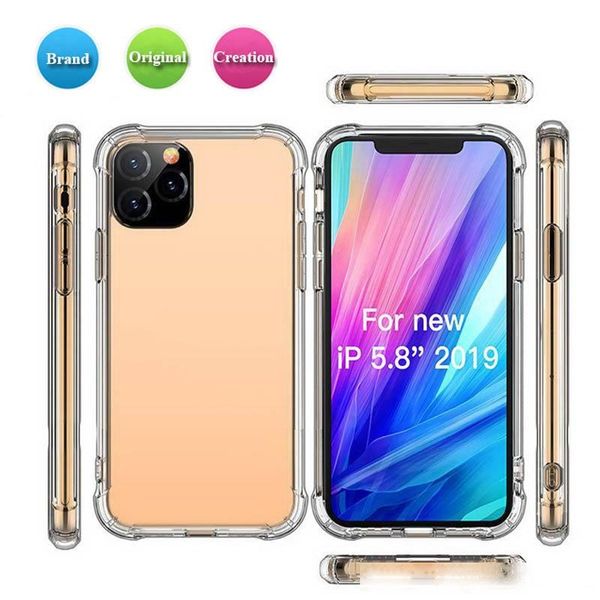 

for iphone 11 pro max x xs max xr 7 8 clear tpu case shock absorption soft transparent back cover for samsung note 10 s10 plus e 5g