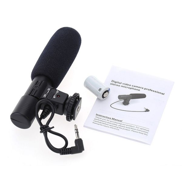 

3.5mm professional stereo camera microphone vlog pgraphy digital video recording microphone for nikon dslr camera