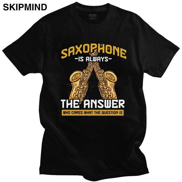 

handsome male musical instrument saxophone t shirts short-sleeve o-neck cotton t-shirt graphic sax player tshirt saxophonist tee