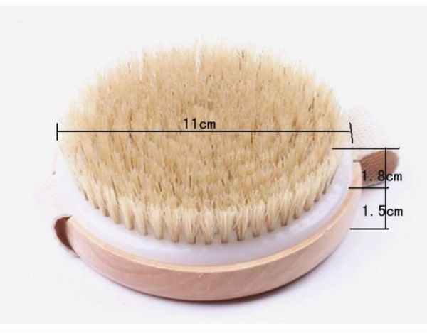 

new natural horsehair exfoliation bath brush without handle dry skin bath shower brushes spa massage wooden shower brushes