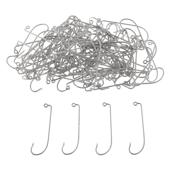 

100pcs worm lure fishing hooks high carbon steel jig hook big fish fishhook