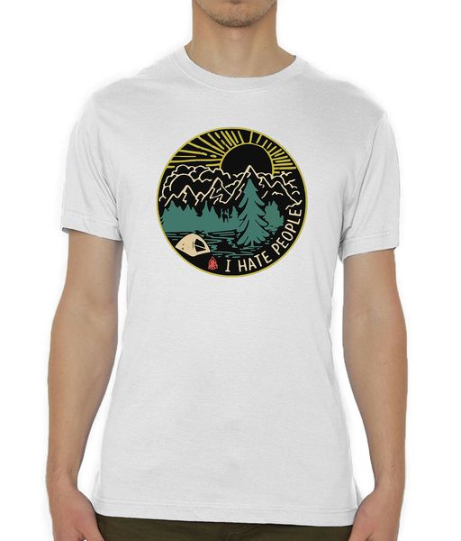 

i hate people love camping printed men's t-shirt