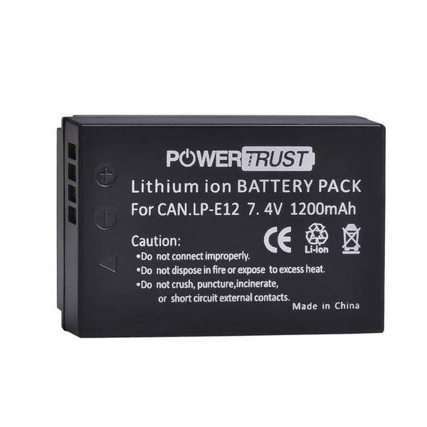 

digital batteries powertrust 2pcs lp-e12 lpe12 lp e12 battery lcd usb dual charger for canon eos m50, eos m100,100d kiss x7