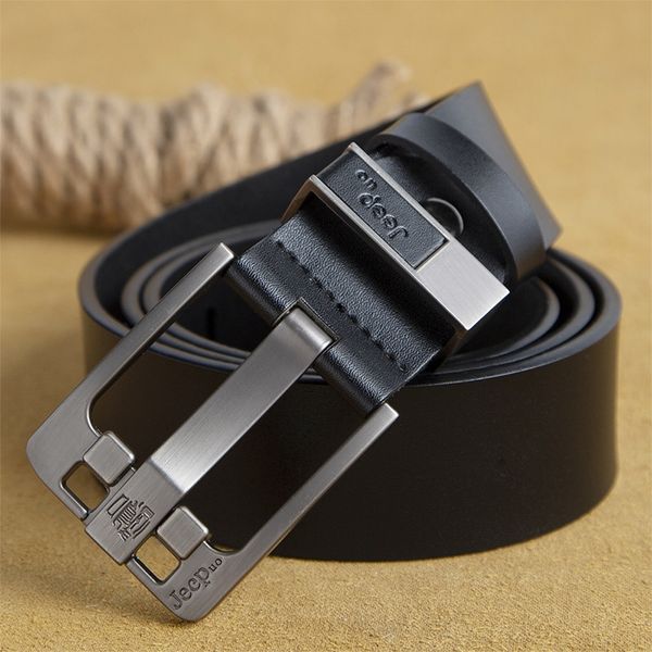 

men's genuine leather pinyouth pin belt korean style cowhide belt men's youth trendy casual all-match peacj, Black;brown