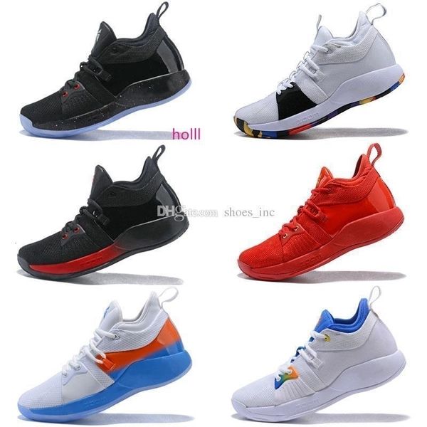 

джордж обувь new 2 баскетбол прибытие на качество paul hig pg2 ps4 playstation черный синий красный белый pg 2s спортивные кроссовки размер, Black