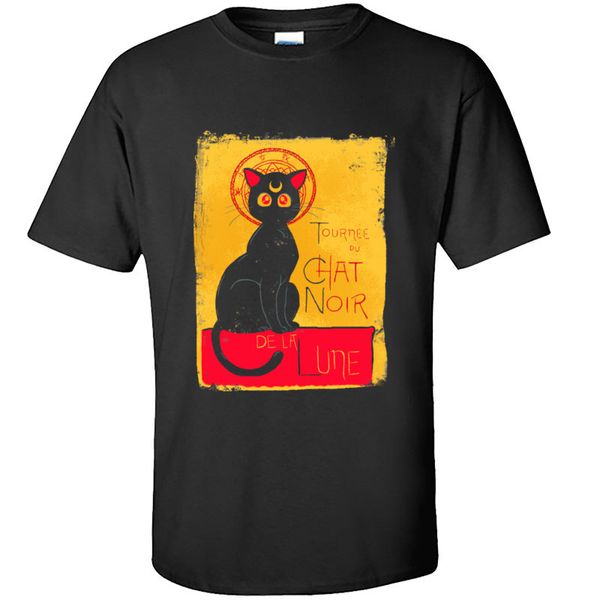 

satanic cat stamp poster retro tshirts oversized design tees crew neck summer/autumn 100% cotton short sleeve t-shirt for men
