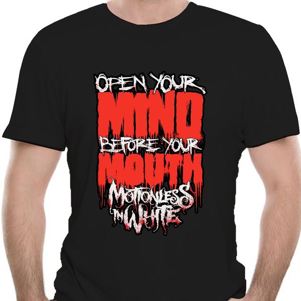 

t shirt men summer casual motionless in white men open your mind t-shirt black 8552a