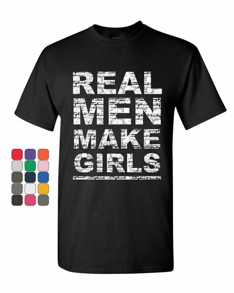 

real men make girls t-shirt dad fathers day daddy daughter gift mens tee shirt