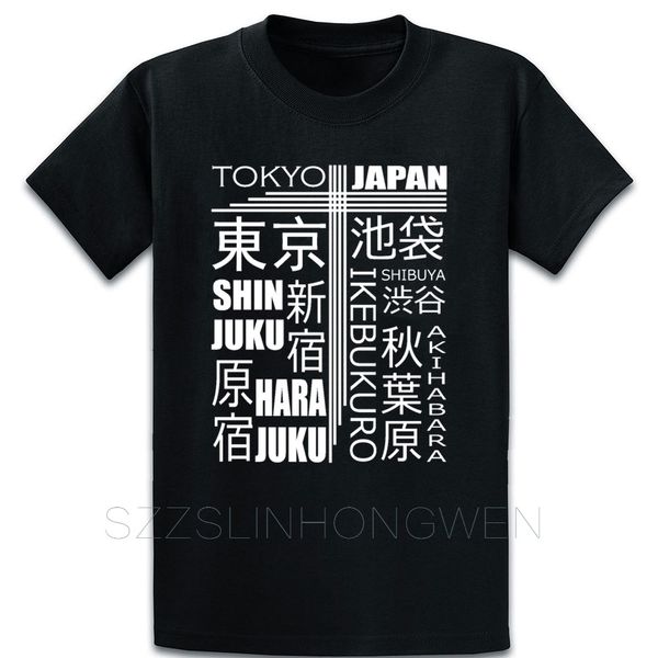 

tokyo shibuya akihabara harajuku japanese cities t shirt spring streetwear designing round neck fashion cool short sleeve shirt