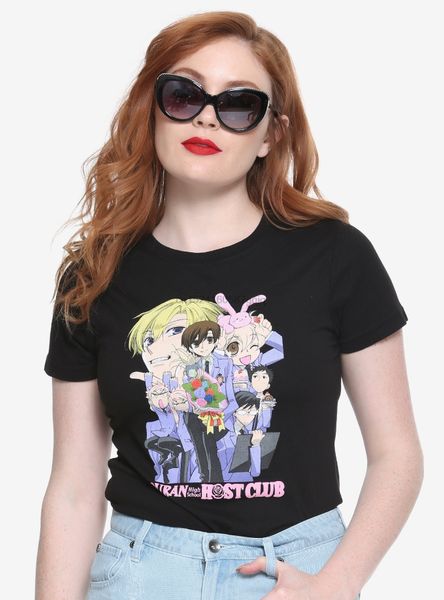 

женская мода футболка оранской школы host club group girls t-shirt_100