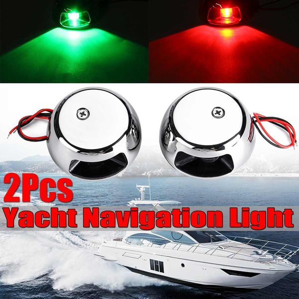 

2pcs 12v светодиодные led навигации лампочка для морской лодки яхты starboard из нержавеющей стали красный зеленый