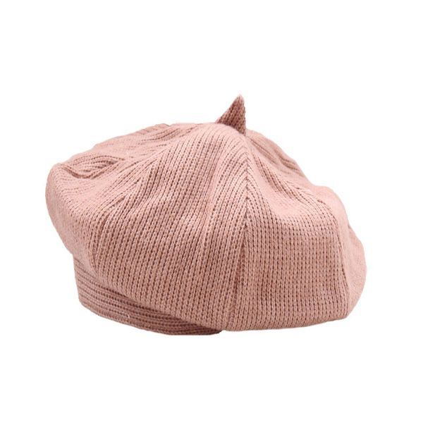 

2020 new autumn and winter retro knitted beret literary wild painter hat female fashion women betet hats wholesale ns2263, Blue;gray