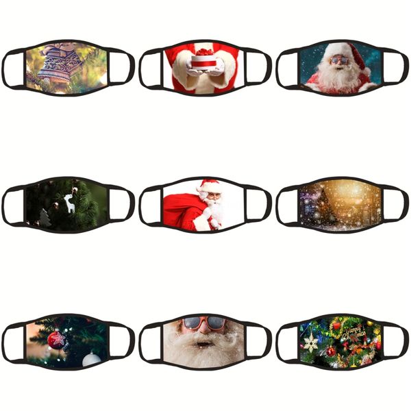 

claus able christmas santa face printing ventilate halloween and washable claus dustproof breathable santa fashion mask masks man kltm