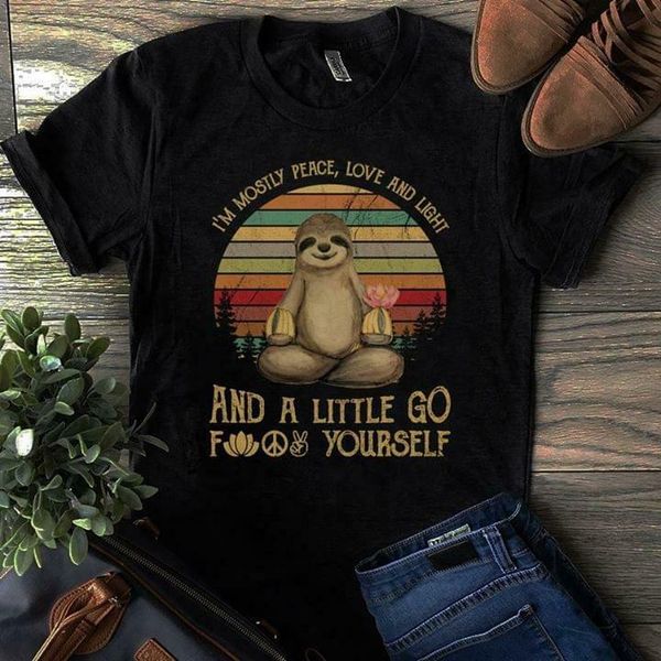 

лень я главным мир любви свет и a little go vintage men black tshirt s 4xl