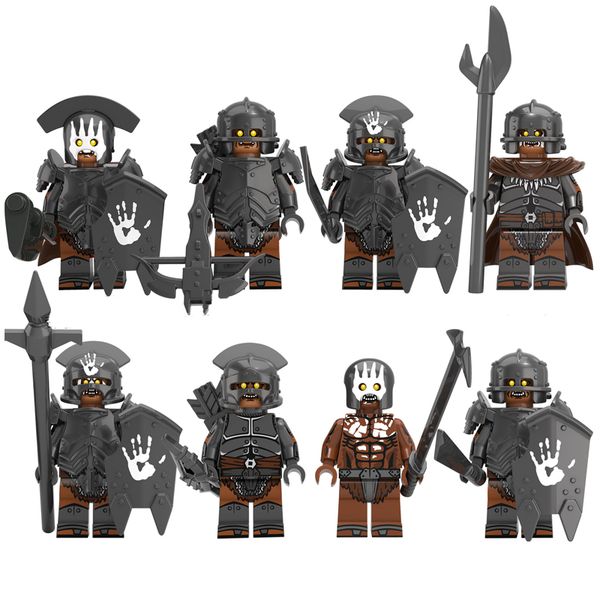 

the lord of the rings building blocks toy great soldier orcs uruk hais commander archer infantry shaman warrior mini action figure