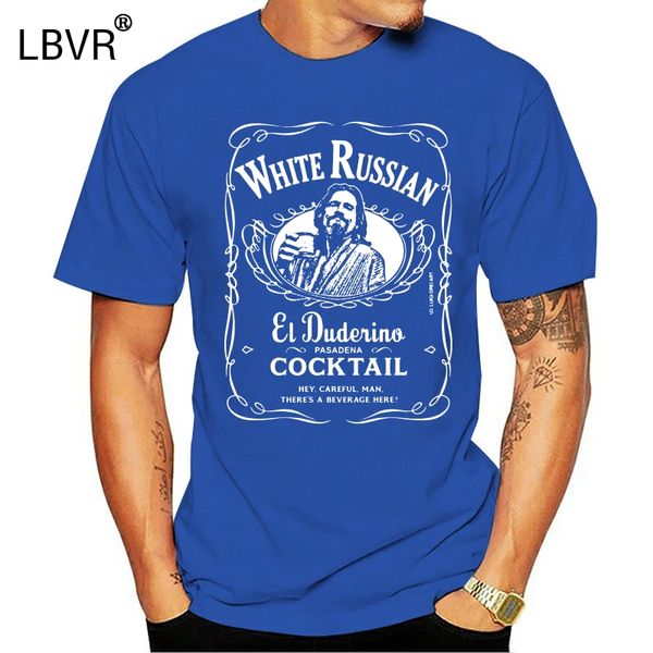 

the big lebowski the dude white russian cocktail black cotton men t-shirt 2019 tees