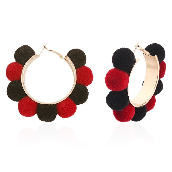 

new design multicolored geometric round earrings statement bohemian earrings for women jewelry, Golden