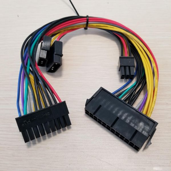 

atx 24pin to 18pin & dual ide molex to 6pin converter adapter power cable cord for hp z600 workstation server 18awg