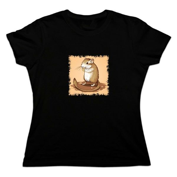 

gerbil cute rodent pet women's novelty t-shirt big tall tee shirt
