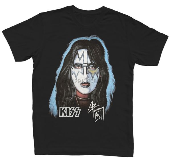 

поцелуй ace frehley mens black rock t shirt новые размеры s 3xl рукава boy хлопок men t shirt top tee горячие дешевые mens
