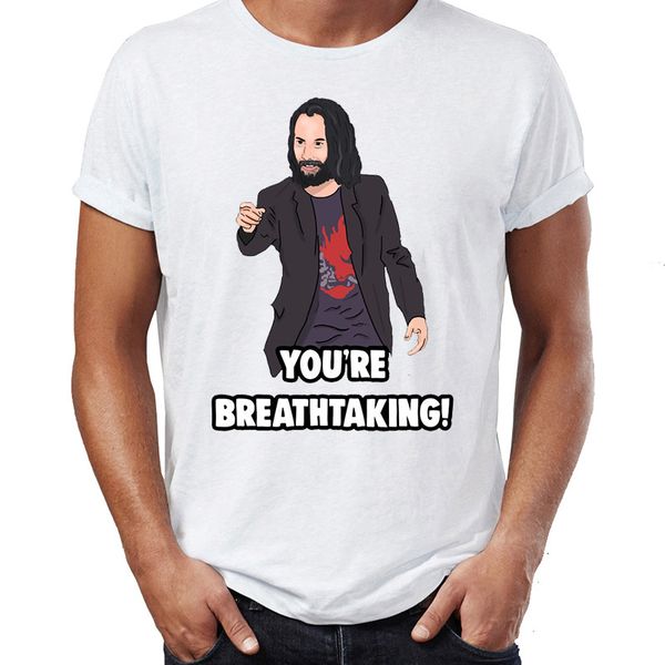 

men's t shirt you're breathtaking keanu awesome artwork printed tee