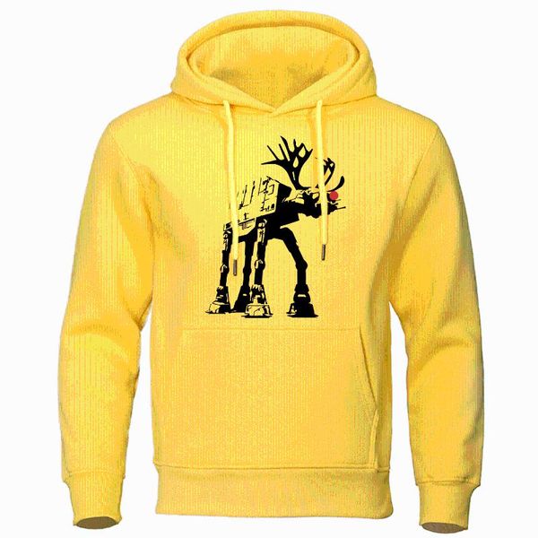 

2020 autumn winter new men hoodies funny reindeer print man hoodie sweatshirts casual pullovers brand tracksuit, Black