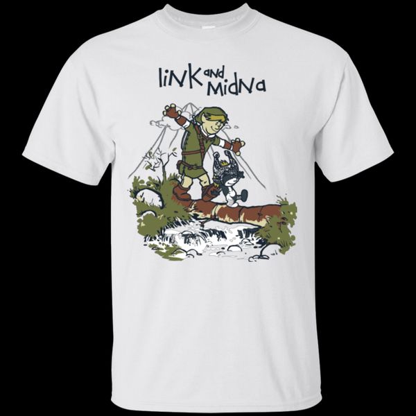 

printed men t shirt cotton tshirt link and midna o-neck short-sleeve women t-shirt