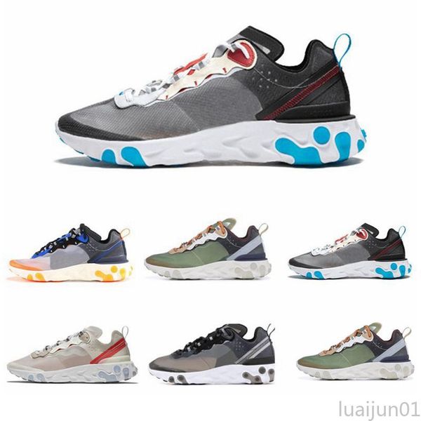 

react element 87 55 running shoes for men women anthracite light bone triple black white red orbit fashion mens trainers sports sneaker luaj