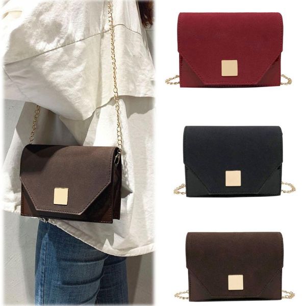 

fashion women's bag solid color handbag retro messenger bag square shoulder leather portable messenger dropship y513