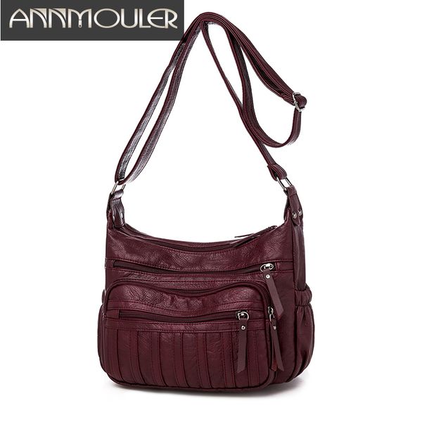 

annmouler новых женщин мешок плечо конструктора crossbody сумка soft кармана посланник для даст вино сумки женщин кошелька