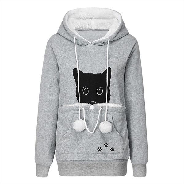 

pet carrier thicken shirts kitten puppy holder animal pouch hood breathable sweatshirt for children ladies 2020, Black