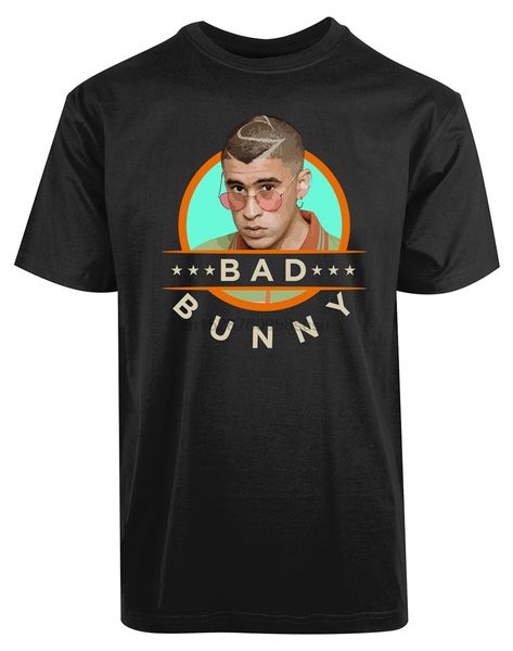 

bad bunny guy with glasses new mens shirt funny faces humor stylish printed tee harajuku tee shirt