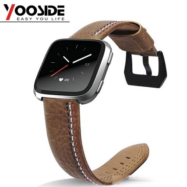 

handcraft leather quick release watch strap band for fitbit versa smart watch wristband replacement band