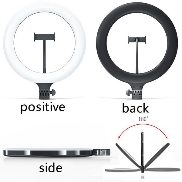 

10 inch led ring light 3 light modes with tripod stand cell phone holder,camera studio fill light for live stream,makeup, video