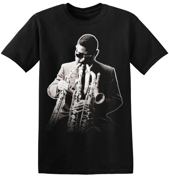 

jazz t shirt saxophone roland kirk graphic print new black tee 4-a-053