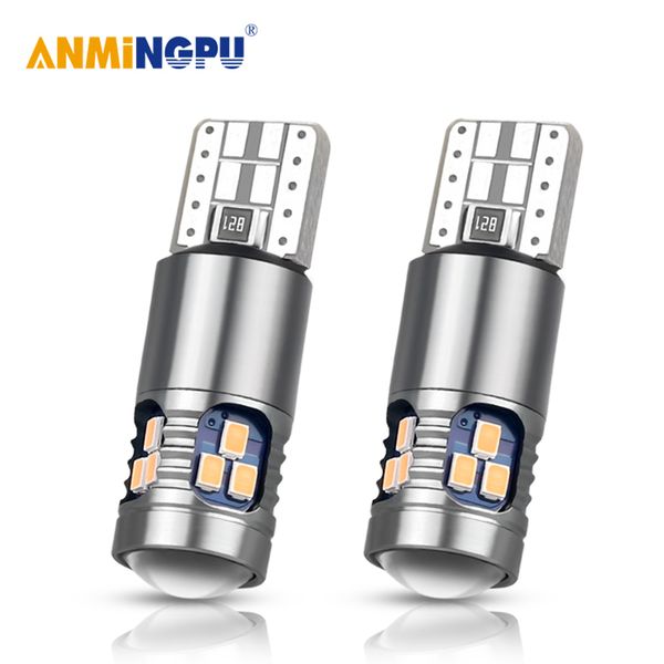 

anmingpu 2x signal lamp led t10 super bright 2014smd w5w t10 194 168 car interior reading light dome light parking bulbs 12v