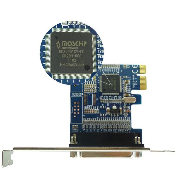 

parallel port db25 25pin printer to pci-e express card converter adapter