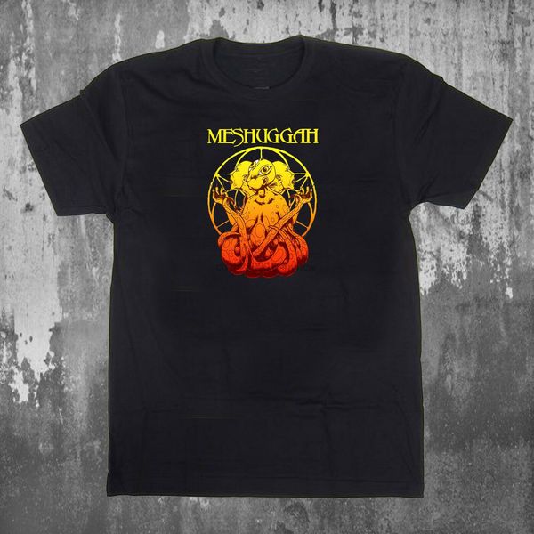 

meshuggah hard face logo the devil men's black t shirt tee shirt