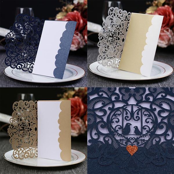 

greeting cards 10pcs/pack hollowed-out innovative wedding invitation card high-end business festival birthday c