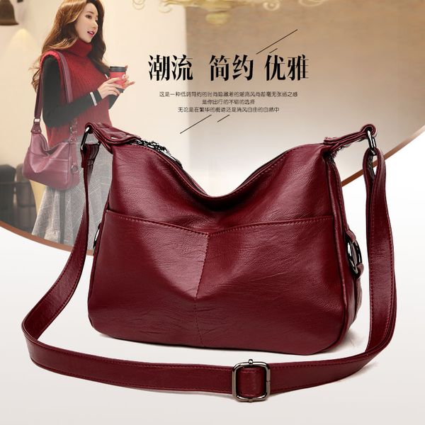 

women's bag mommy bag fashion large lady soft leather new style versatile fashion