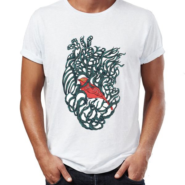 

мужская футболка bird в моем сердце высокого tee