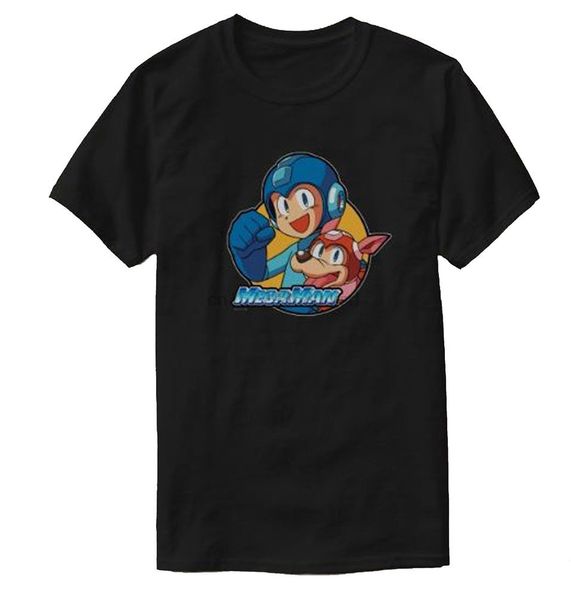 

mega man classic - megaman &amp rush men black t-shirt by ge official ge90255