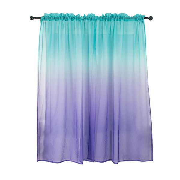 

curtain blackout gradient girls curtainsroom decor panel pole easy install